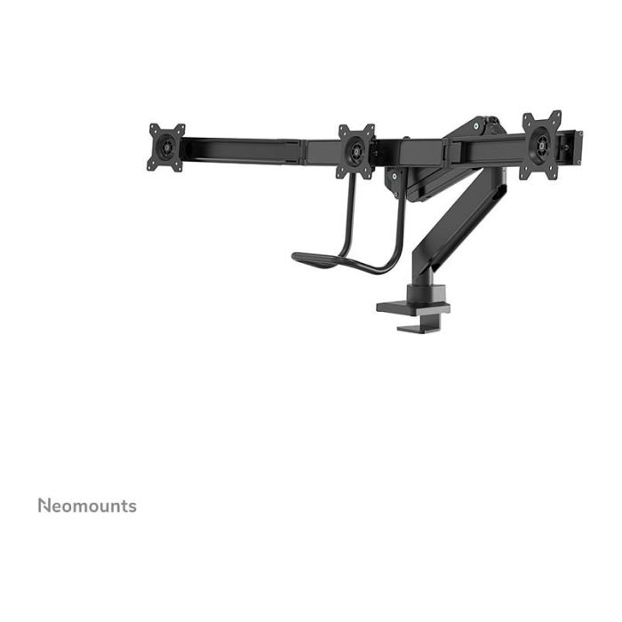 Neomounts NM-D775DX3BLACK Brazo para 3 Monitores de 17" a 27" con Resorte de Gas, Montaje de Escritorio, Negro 1