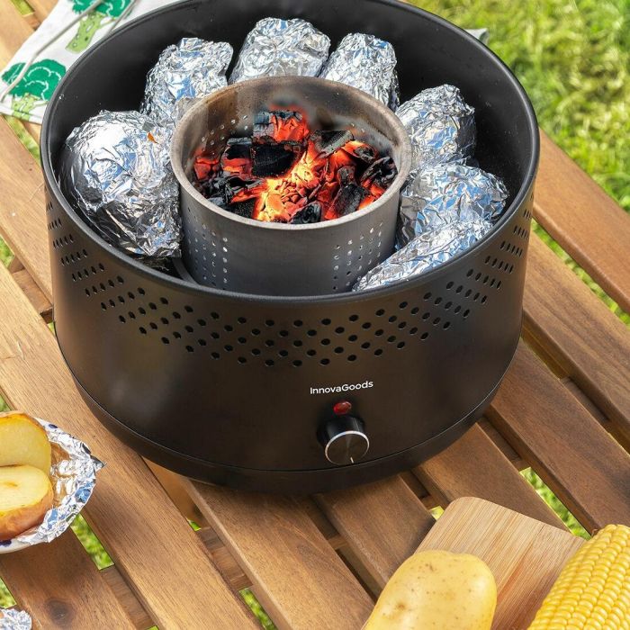 Barbacoa de Carbón sin Humo Portátil CleanQ InnovaGoods 9 Barbacoa de Carbón sin Humo Portátil CleanQ InnovaGoods 9