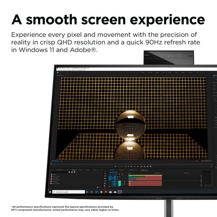 HP Z24m G3 Monitor de Conferencia QHD 23.8" (60.5cm) con Webcam 5MP, Altavoces y Micrófono, HDR, Precisión Color 7