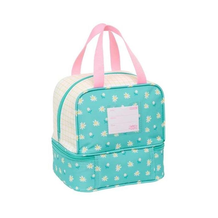 Portameriendas Peppa Pig Pretty flowers Amarillo Menta 20 x 20 x 15 cm 1