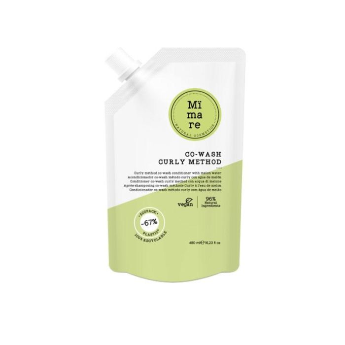 Mimare Acondicionador Co-Wash Método Curly 480ml - Agua de Melón para Cabello Ondulado y Rizado