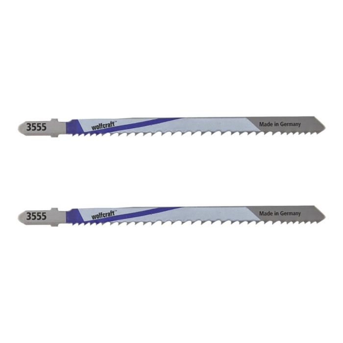 Wolfcraft Hoja de sierra de calar bimetal 130 mm, vástago en T, para metal, madera, plástico, 2 unidades Wolfcraft Hoja de sierra de calar bimetal 130 mm, vástago en T, para metal, madera, plástico, 2 unidades