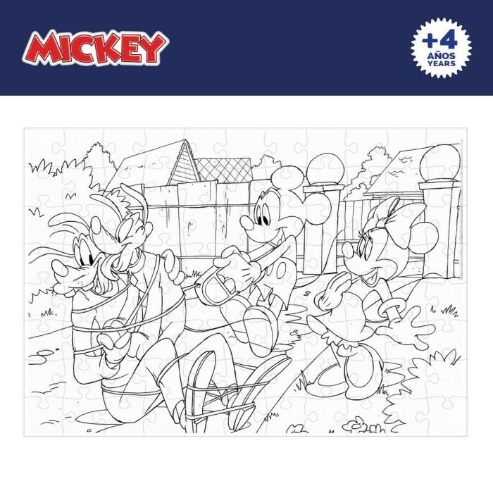 Puzzle Infantil Mickey Mouse Doble cara 108 Piezas 70 x 1,5 x 50 cm (6 Unidades) 3