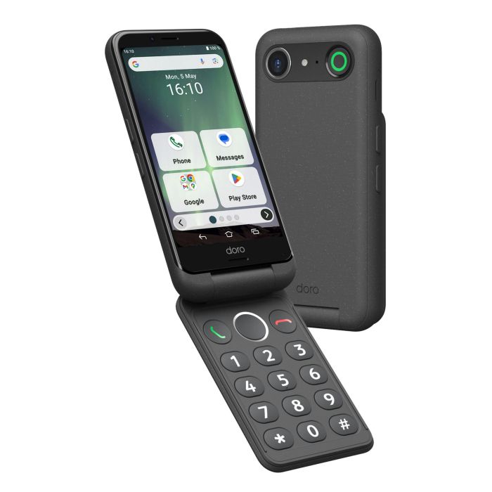 Doro Aurora A20 Smartphone Plegable Android 14 4G 4GB RAM 64GB Graphite - Teléfono móvil tipo concha para personas mayores 0 Doro Aurora A20 Smartphone Plegable Android 14 4G 4GB RAM 64GB Graphite - Teléfono móvil tipo concha para personas mayores 0