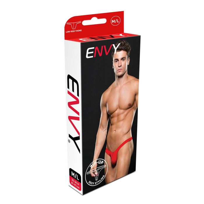 Tanga Lowrise Envy Zip Rojo 2