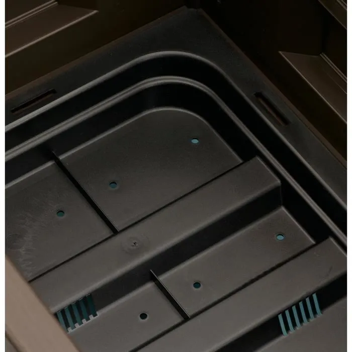 Stefanplast STE8003507801066 Jardinera Cuadrada Italia con Enrejado 30L Plástico Antracita 3