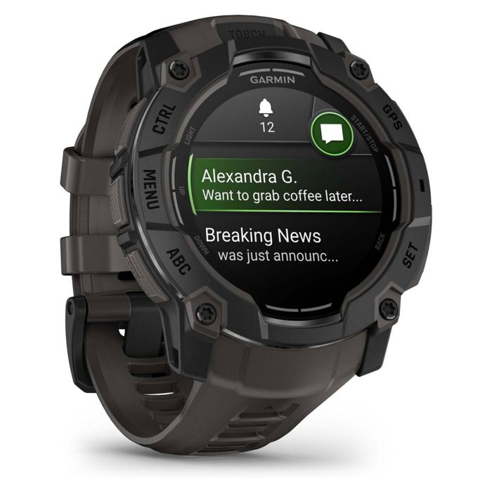 Garmin Instinct 3 AMOLED 50mm Schwarz Reloj Inteligente GPS Unisex con Pantalla AMOLED, 4GB, 10 ATM