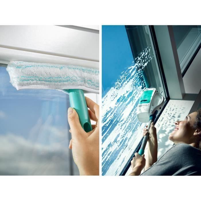 Leifheit 51003 kit de aspiradora de ventanas Dry & Clean con mango y limpiador, limpiador de ventanas sin rayas, limpiador de ventanas multiusos 2 Leifheit 51003 kit de aspiradora de ventanas Dry & Clean con mango y limpiador, limpiador de ventanas sin rayas, limpiador de ventanas multiusos 2