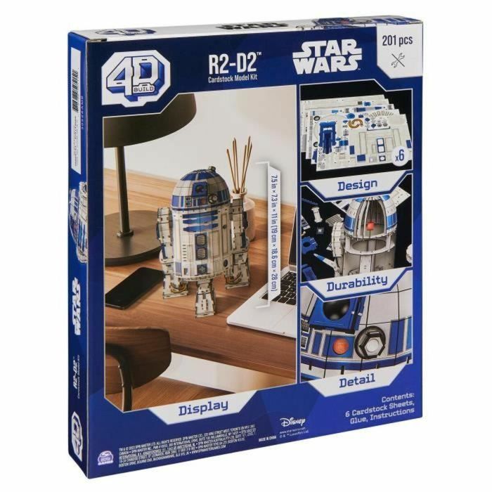 Spin Master R2-D2 SPI6069817 Modelo 4D para Construir - Figura de Star Wars de 28 cm Spin Master R2-D2 SPI6069817 Modelo 4D para Construir - Figura de Star Wars de 28 cm