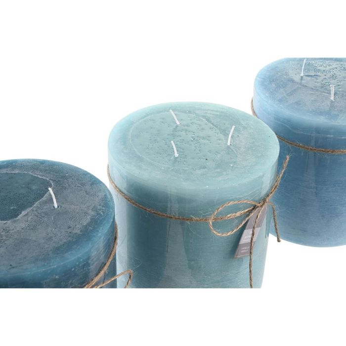 Vela Basicos DKD Home Decor Turquesa Verde 15 x 15 x 15 cm (3 Unidades) 3 Vela Basicos DKD Home Decor Turquesa Verde 15 x 15 x 15 cm (3 Unidades) 3