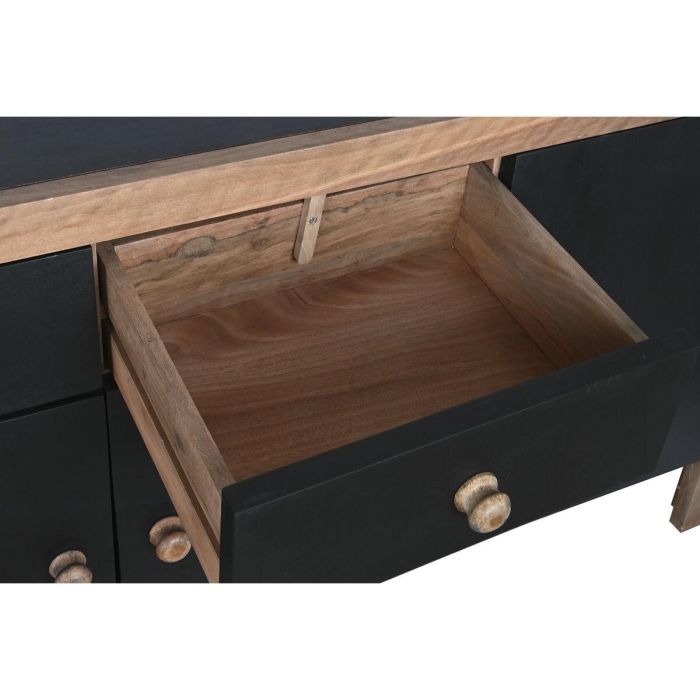 Aparador DKD Home Decor 177 x 38 x 75 cm Natural Negro Madera 4