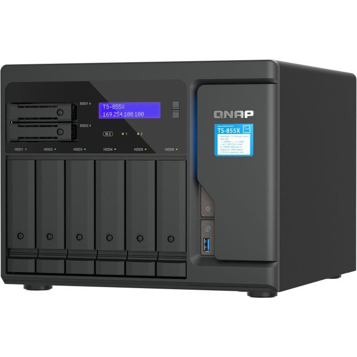 QNAP TS-855X-8G NAS Torre 8 Bahías Intel Atom C5125 8GB DDR4 Ethernet 10GbE 3