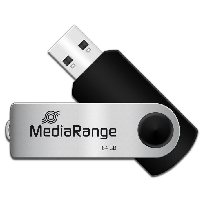 STICK 64GB USB2.0 MEDIARANGE Black 1