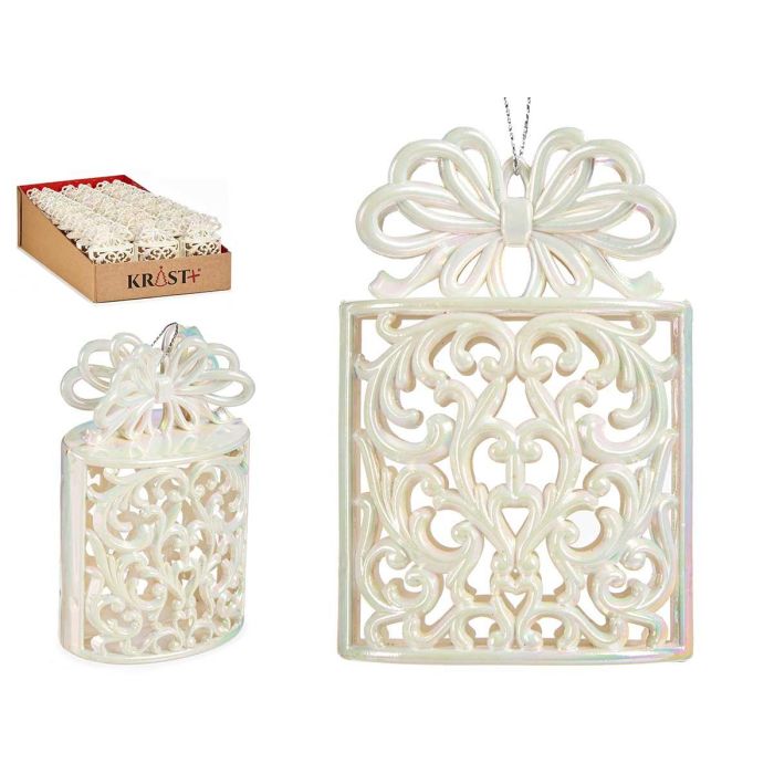 Adorno Arbol Navidad Caja Regalo Nacar Krist+ 7X11CM (48 Unidades) Adorno Arbol Navidad Caja Regalo Nacar Krist+ 7X11CM (48 Unidades)
