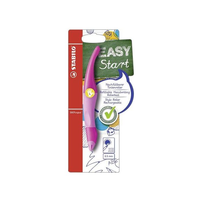 Roller T.Liq. Stabilo Easy Original Para Zurdos Cuerpo Rosa Claro-Rosa Oscuro