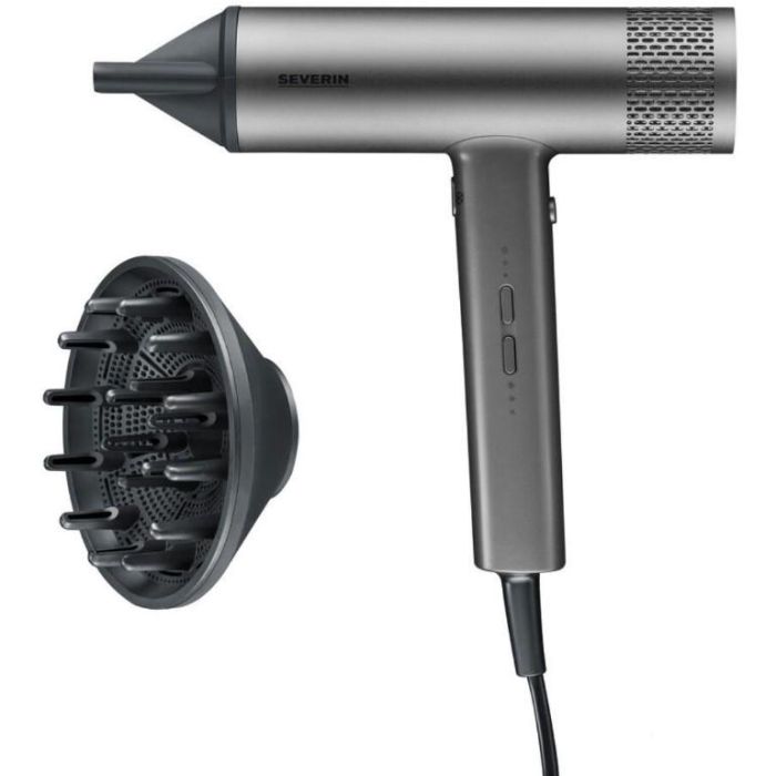 Severin HT 0169 Secador de Pelo S-Style Speed Pro 2000W, 3 Velocidades, Iónico, Aire Frío, Boquilla y Difusor