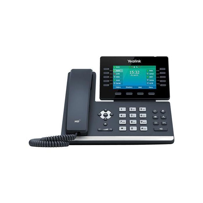 Yealink T5 Business Phone VoIP con Pantalla LCD 4.3" ajustable, Wi-Fi, Bluetooth 4.2, PoE y Tecnología Acoustic Shield