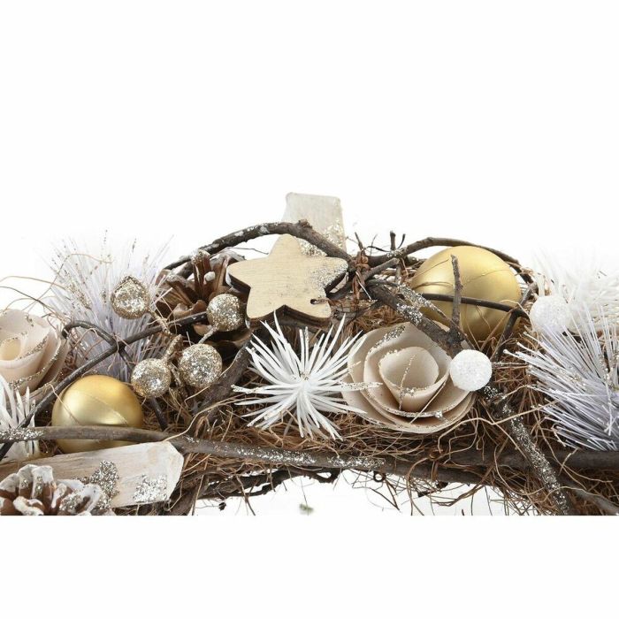 Corona de Navidad DKD Home Decor Natural Dorado Marrón Piñas (34 x 34 x 8 cm) 1 Corona de Navidad DKD Home Decor Natural Dorado Marrón Piñas (34 x 34 x 8 cm) 1