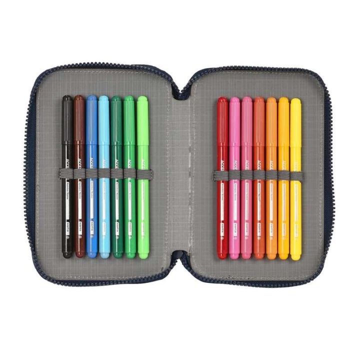 Plumier Doble Munich Flash Azul marino 12.5 x 19.5 x 4 cm (28 piezas) 4 Plumier Doble Munich Flash Azul marino 12.5 x 19.5 x 4 cm (28 piezas) 4