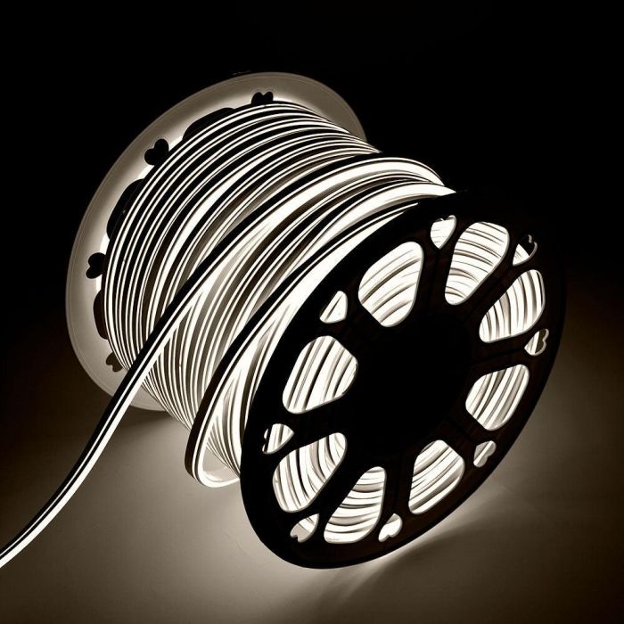 Tira LED Manguera "Neon Flex" 6W 6000ºK 220VAC 8x18mm Doble 120xSMD2835 6W/M x1M 40.000H  [HO-NSPVC8x16DOY220CW] 30