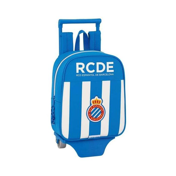 Mochila Escolar con Ruedas 805 RCD Espanyol 611753280 Azul Blanco 1