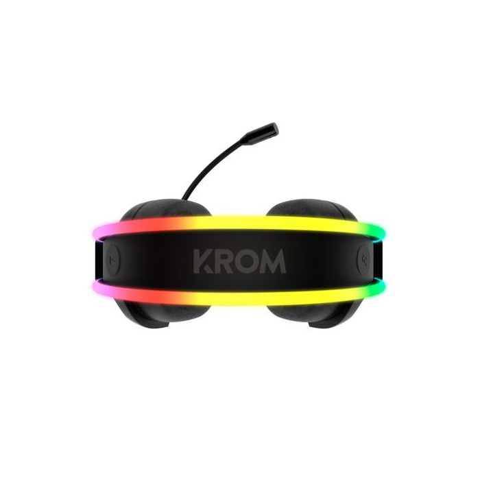 Krom NXKROMKLAIM Auriculares Gaming Klaim Diadema con Micrófono Omnidireccional Drivers 50mm RGB Rainbow USB A y Jack 3.5mm Negro 5 Krom NXKROMKLAIM Auriculares Gaming Klaim Diadema con Micrófono Omnidireccional Drivers 50mm RGB Rainbow USB A y Jack 3.5mm Negro 5