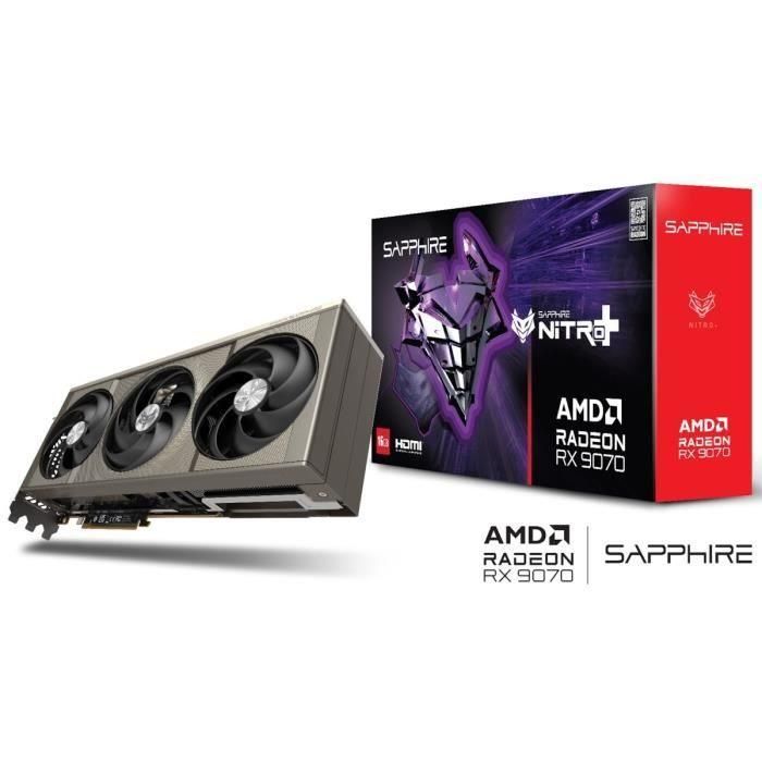 SAPPHIRE - Tarjeta gráfica - NITRO+ AMD RADEON RX 9070 GAMING OC - 16 GB - Doble HDMI / Doble DP SAPPHIRE - Tarjeta gráfica - NITRO+ AMD RADEON RX 9070 GAMING OC - 16 GB - Doble HDMI / Doble DP