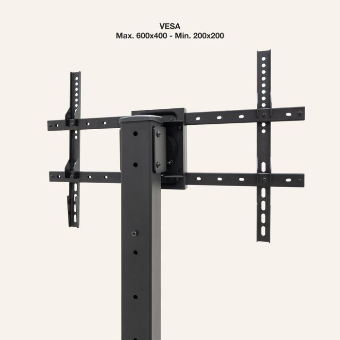 TooQ FS2284M-B Soporte de Suelo para TV de 37" a 70", Altura Regulable, Negro 5