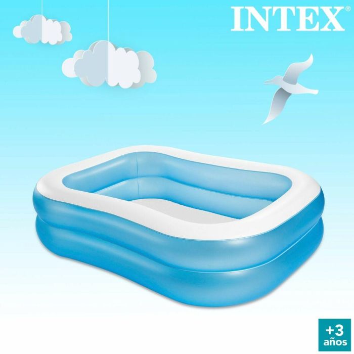 Piscina Hinchable Intex Azul Blanco Azul/Blanco 540 L 203 x 48 x 152 cm (3 Unidades) 1