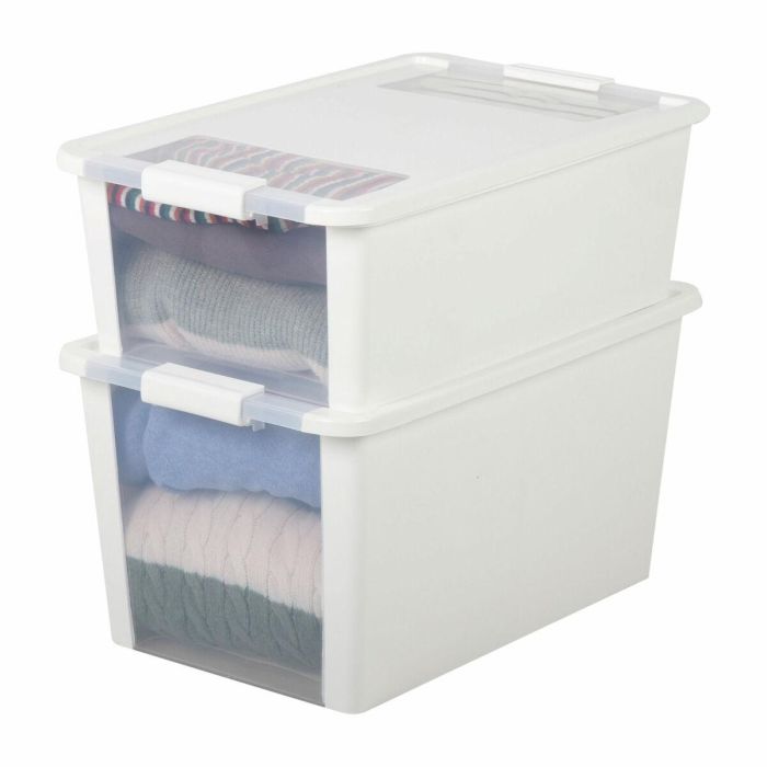 Caja de Almacenaje con Tapa Curver Blanco Plástico 40 L 55 x 28 x 35 cm (5 Unidades) 1 Caja de Almacenaje con Tapa Curver Blanco Plástico 40 L 55 x 28 x 35 cm (5 Unidades) 1