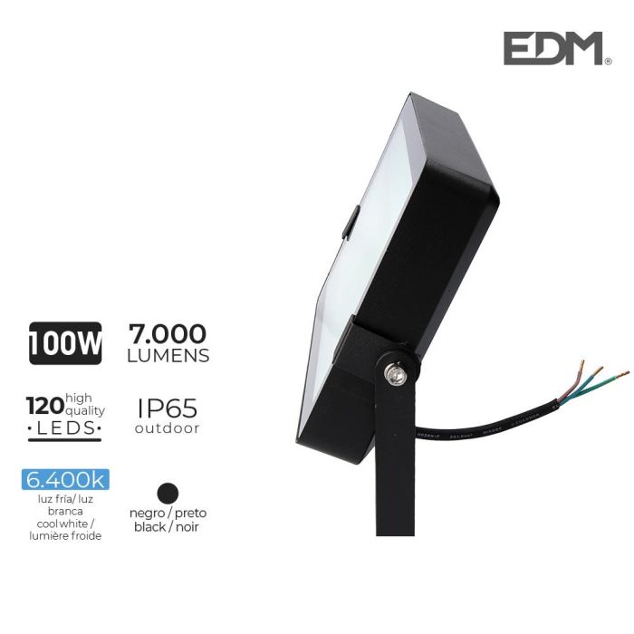 *ult.unidades* foco proyector led 100 W 7000lm 6400k luz fria 34,8x21,8x4,34cm edm 1 *ult.unidades* foco proyector led 100 W 7000lm 6400k luz fria 34,8x21,8x4,34cm edm 1