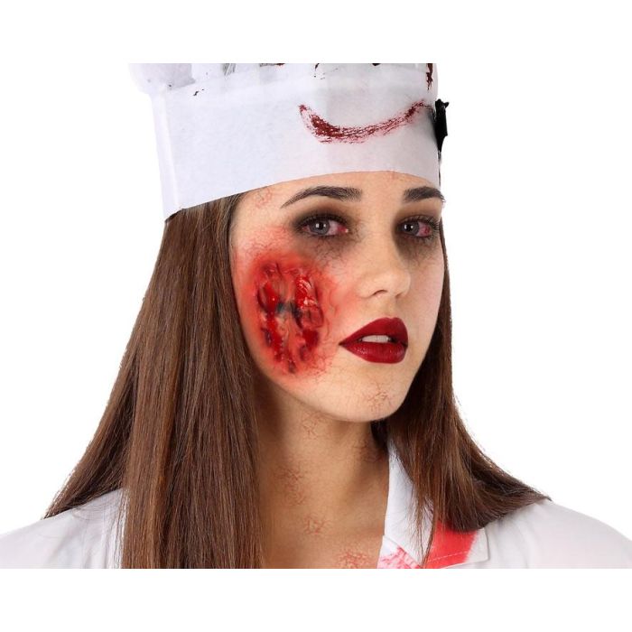 Cicatriz Herida Sangrienta Adhesiva 24x10 cm Halloween 0 Cicatriz Herida Sangrienta Adhesiva 24x10 cm Halloween 0