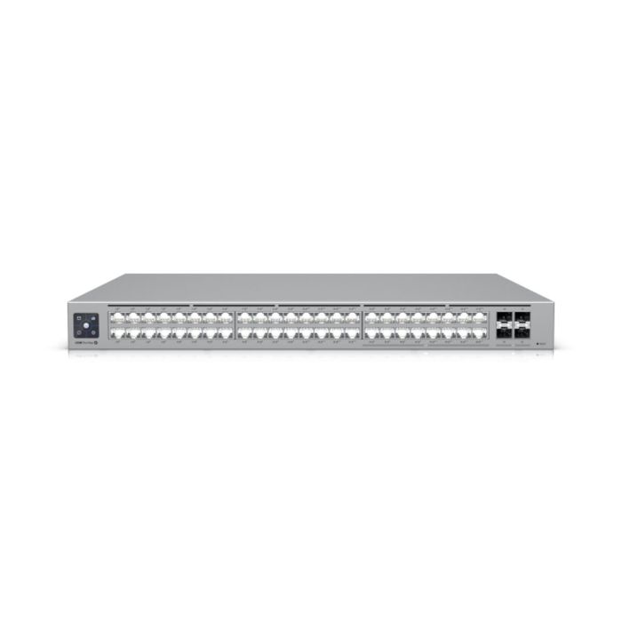 Ubiquiti 720W, 32 x GbE RJ45, 16 x 1/2.5 GbE RJ45, 4 x 10G SFP+, 224 Gbps, 1.3" touchscreen, SGCC steel, 442.4 x 400 x 44 mm (17.4 x 15.7 x 1.7")