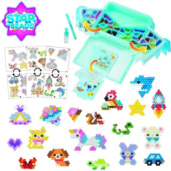 Aquabeads Mi gran taller creativo, ensamble las cuentas, rocíe agua, deje secar y ¡listo! Las cuentas se pegan mágicamente sin calor. 1 Aquabeads Mi gran taller creativo, ensamble las cuentas, rocíe agua, deje secar y ¡listo! Las cuentas se pegan mágicamente sin calor. 1