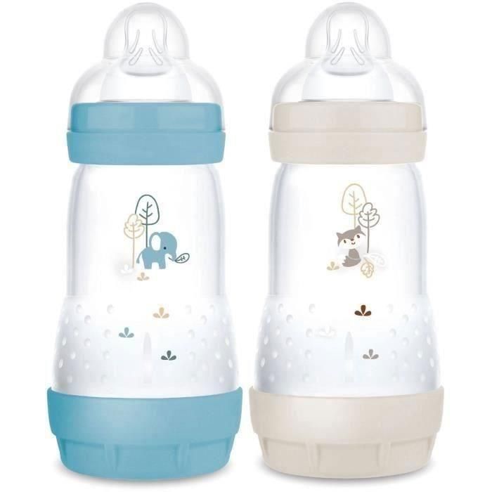Juego de 2 biberones - MAM - Easy Start / Anticólico - 260 ml - Tetina Flow 2 - Océano + Arena Juego de 2 biberones - MAM - Easy Start / Anticólico - 260 ml - Tetina Flow 2 - Océano + Arena