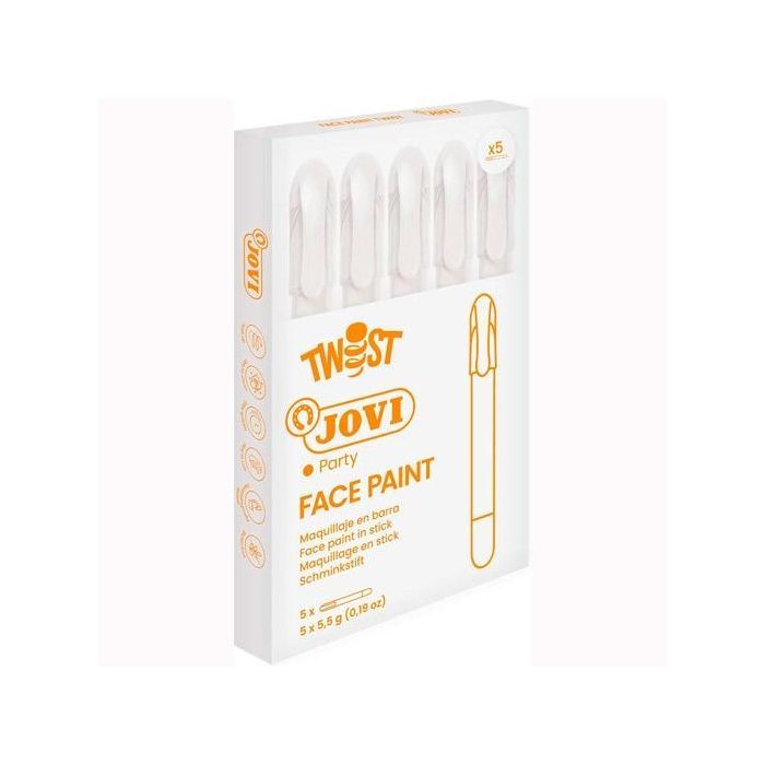 Jovi Maquillaje En Stick Twist Face Paint Blanco Estuche 5 Unidades