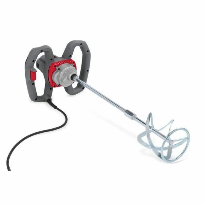 Powerplus POWE80070 Mezclador de Concreto y Pintura 1200W, Agitador 120mm x 590mm, Control Velocidad Electrónico 0-700 rpm, Caja Engranajes Aluminio 7