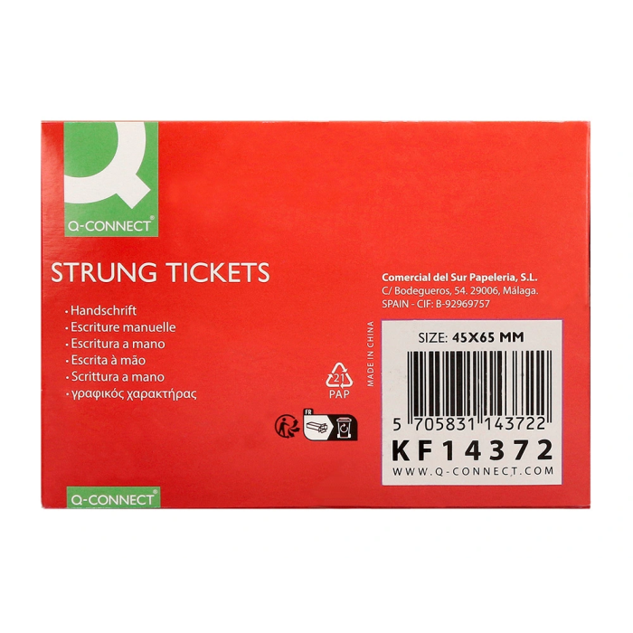 Q-connect Etiquetas Colgantes 45x65 mm Caja de 400 Unidades 7