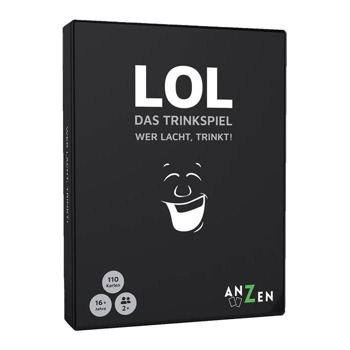 ANZEN - Juego de Cartas LOL Das Trinkspiel - Wer lacht, trinkt! - +16 años Alemán para 2-12 Jugadores Adultos Fiesta 15 min