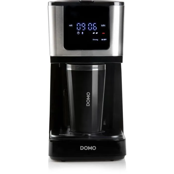 Domo Cafetera de filtro DO733K 900W 4 a 10 tazas Pantalla LCD 3 intensidades Negra 3