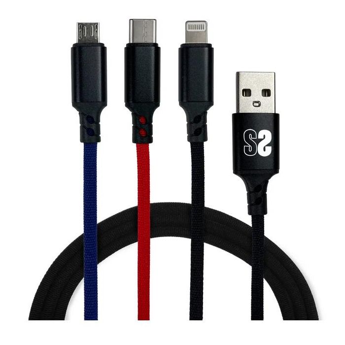 SUBBLIM Premium Cable 3in1 (Micro USB+Type C+Lighting) SUBBLIM Premium Cable 3in1 (Micro USB+Type C+Lighting)