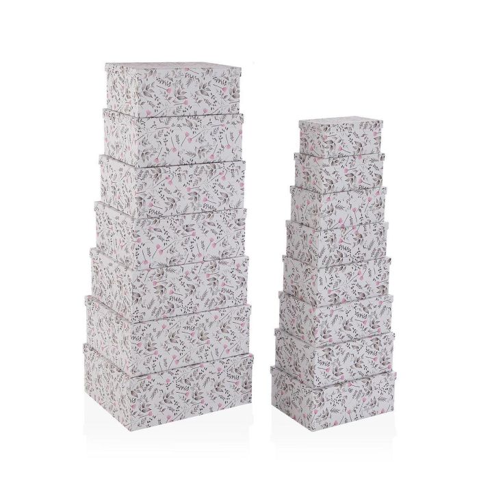 Juego de Cajas Decorativas Versa Caprice Cartón (15 Piezas) Juego de Cajas Decorativas Versa Caprice Cartón (15 Piezas)