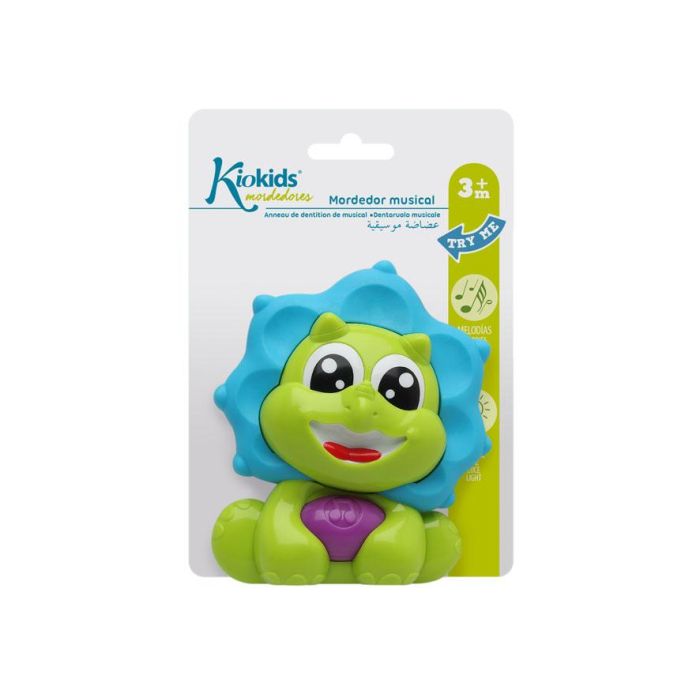 KioKids Mordedor Sonajero Musical Dinosaurio Verde y Azul para Bebés | Alivia Dentición y Estimula Sentidos, Motricidad Fina +3 Meses 4 KioKids Mordedor Sonajero Musical Dinosaurio Verde y Azul para Bebés | Alivia Dentición y Estimula Sentidos, Motricidad Fina +3 Meses 4