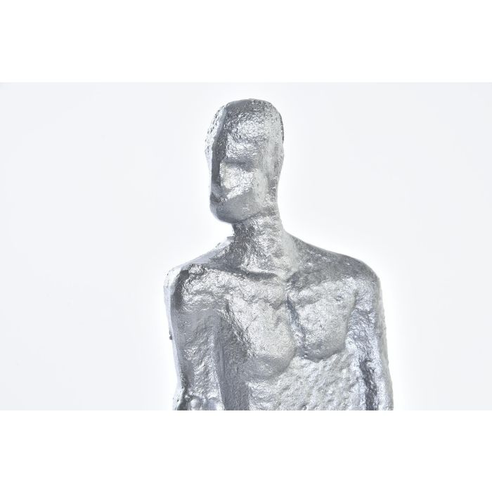 DKD Home Decor Figura Hombre Moderno de Hierro y Mármol Plateado y Negro 12x28x11 cm (2 Unidades) 1 DKD Home Decor Figura Hombre Moderno de Hierro y Mármol Plateado y Negro 12x28x11 cm (2 Unidades) 1