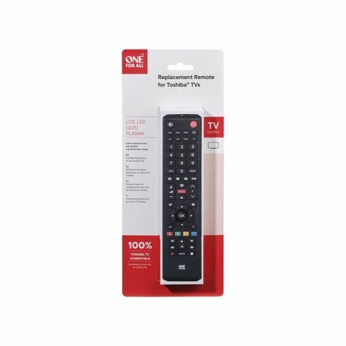 One For All URC1919 Mando a distancia para Televisor Toshiba - 100% Compatible, Sin Programación, Negro 1 One For All URC1919 Mando a distancia para Televisor Toshiba - 100% Compatible, Sin Programación, Negro 1