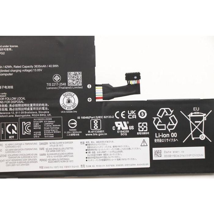 Lenovo Replacement battery for Lenovo 500e Gen3, 11.25V voltage, 42Wh capacity, 3-cell design for reliable power. 2 Lenovo Replacement battery for Lenovo 500e Gen3, 11.25V voltage, 42Wh capacity, 3-cell design for reliable power. 2