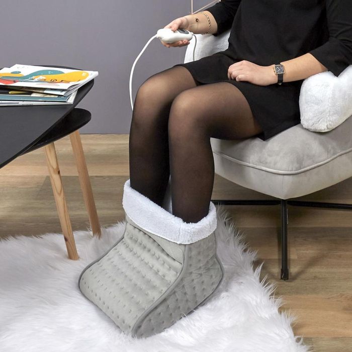Sensly Calientapiés Eléctrico Grand Froid con Interior Borreguito Recargable Talla Única 3