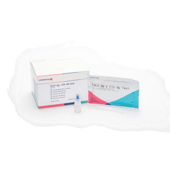 Covetrus Test Diagnóstico Combi Felv+Fiv 10Test - Detección de FeLV y FIV en gatos