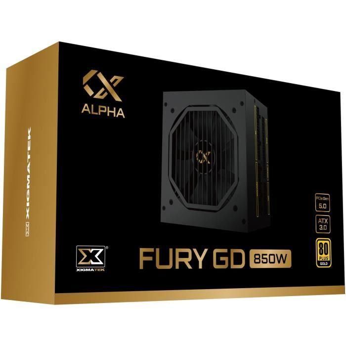 XIGMATEK Fury GD 850W ATX 3.0 (80Plus Gold) - Fuente de alimentación para PC - 850W 3