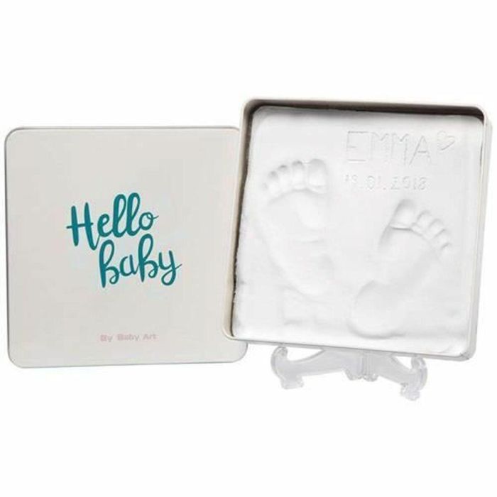 Baby Art Magic Box Kit Huellas y Manos de Bebé Cuadrado en Caja Metálica - Pasta Dermatológicamente Testada Sin Horno Regalo Nacimiento Bautismo 0 Baby Art Magic Box Kit Huellas y Manos de Bebé Cuadrado en Caja Metálica - Pasta Dermatológicamente Testada Sin Horno Regalo Nacimiento Bautismo 0